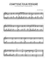 Téléchargez l'arrangement pour piano de la partition de Comptine pour peindre en PDF